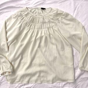 Cream Blouse with smocking